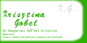 krisztina gobel business card